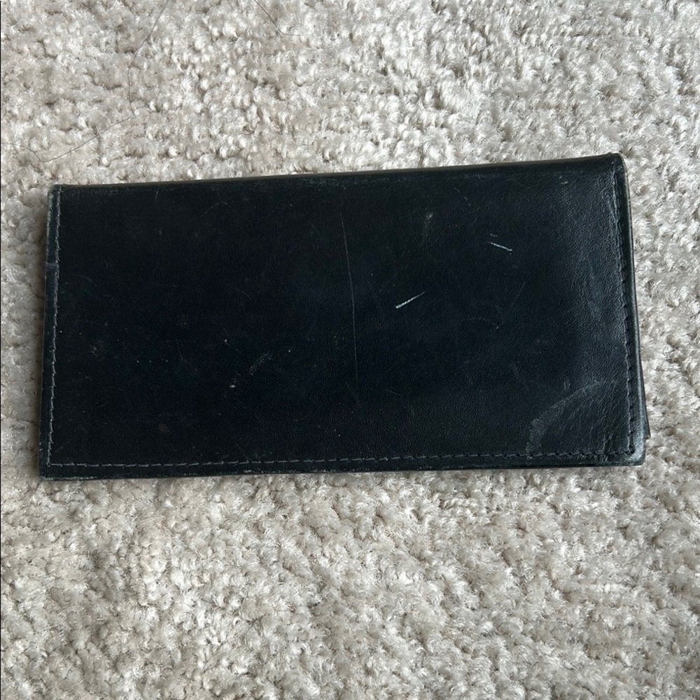 Black Leather checkbook insert - Picture 2 of 12